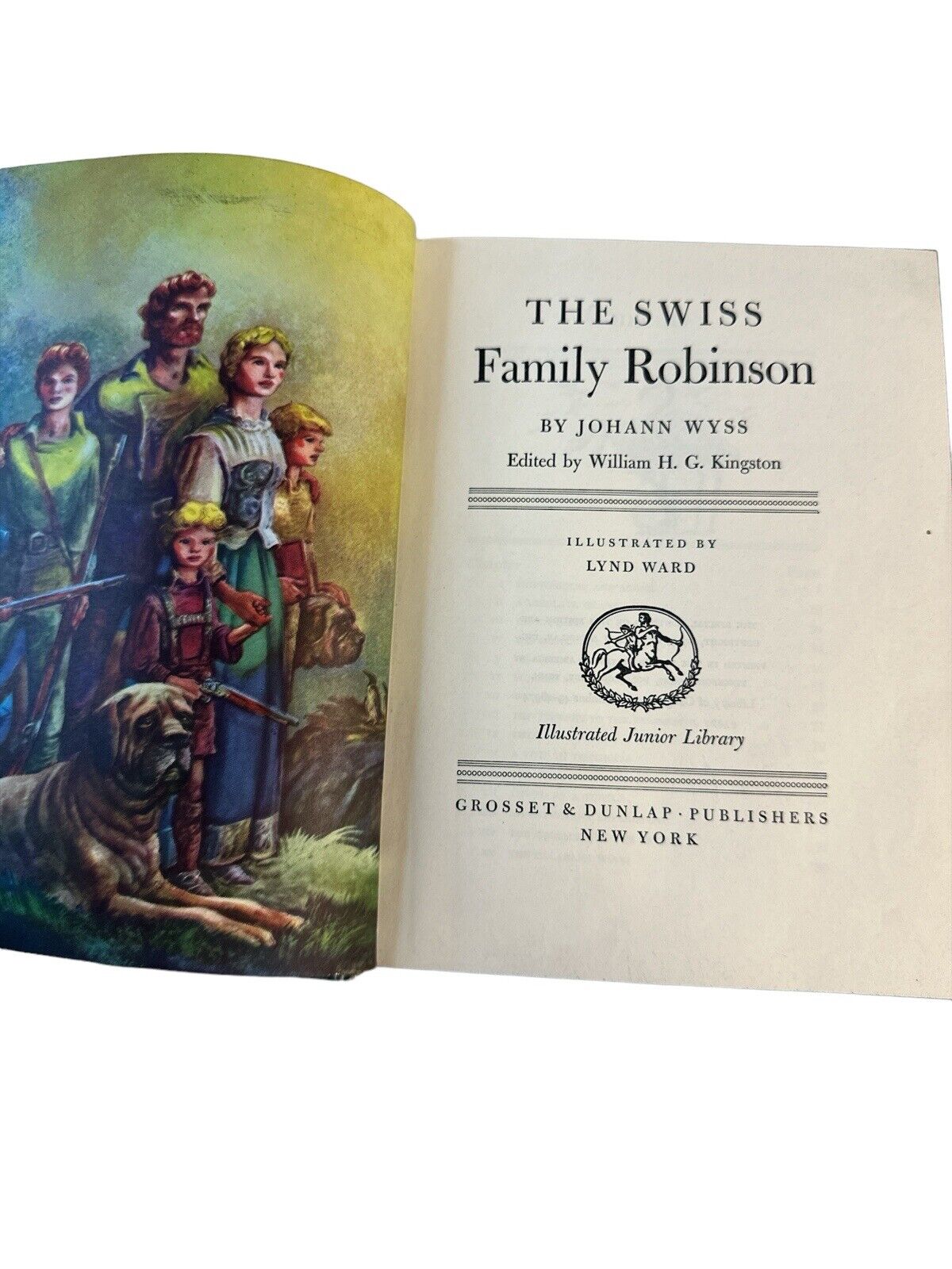 The Swiss Family Robinson Book Hardcover Copyright 1949 Very Nice Condition