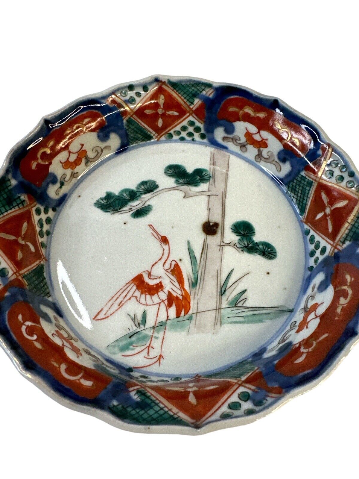 Lot Of 3 Old Antique 19th C. Scalloped Rim Japanese Imari Porcelain Bowl’s 5.75”