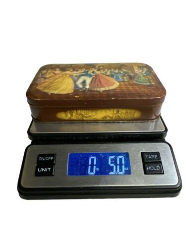 Vintage Advertsing Toffee Tin Box Thorne’s Leeds, England Victorian Ball Scene