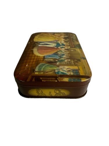 Vintage Advertsing Toffee Tin Box Thorne’s Leeds, England Victorian Ball Scene