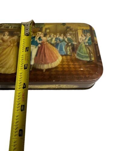 Vintage Advertsing Toffee Tin Box Thorne’s Leeds, England Victorian Ball Scene