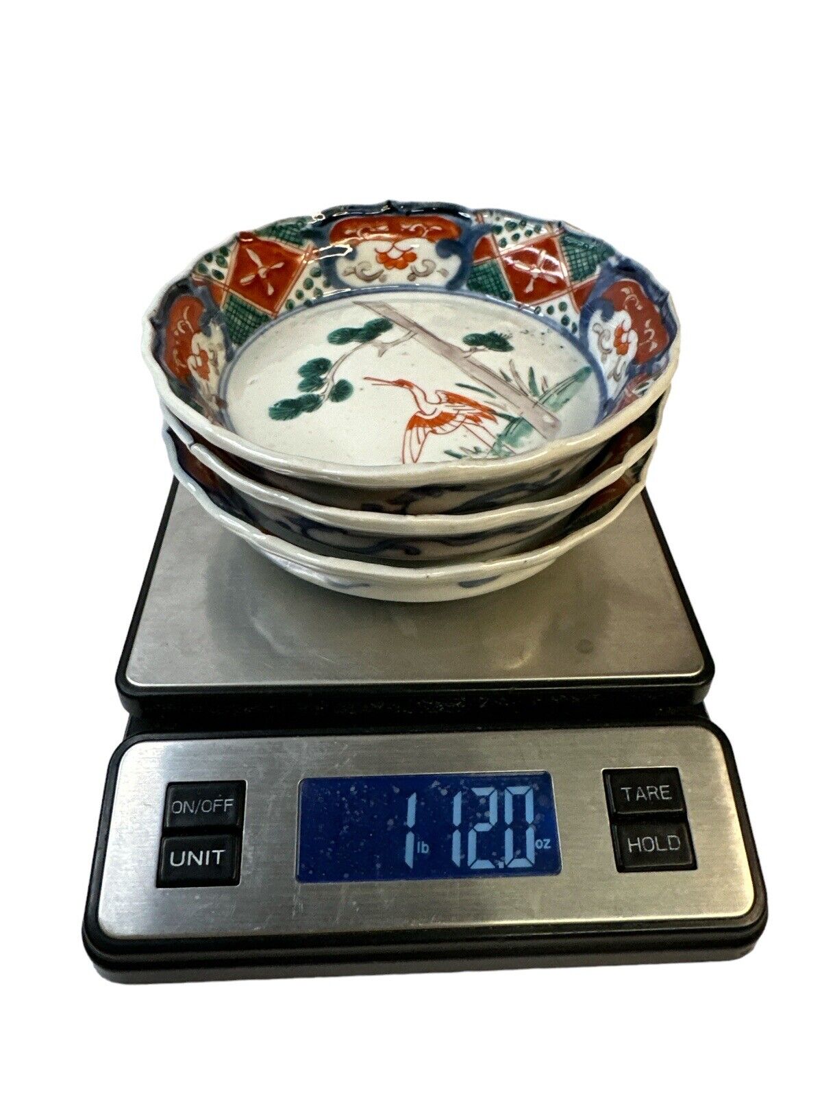 Lot Of 3 Old Antique 19th C. Scalloped Rim Japanese Imari Porcelain Bowl’s 5.75”