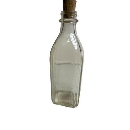 4 Vintage Apothecary Glass Bottles Vtg Antique Mixed Ages & Types Liniment L