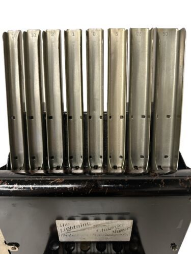 Antique The Lightning Coin Changer Co. Dispenser counter Pat. 1917 Chicago Made