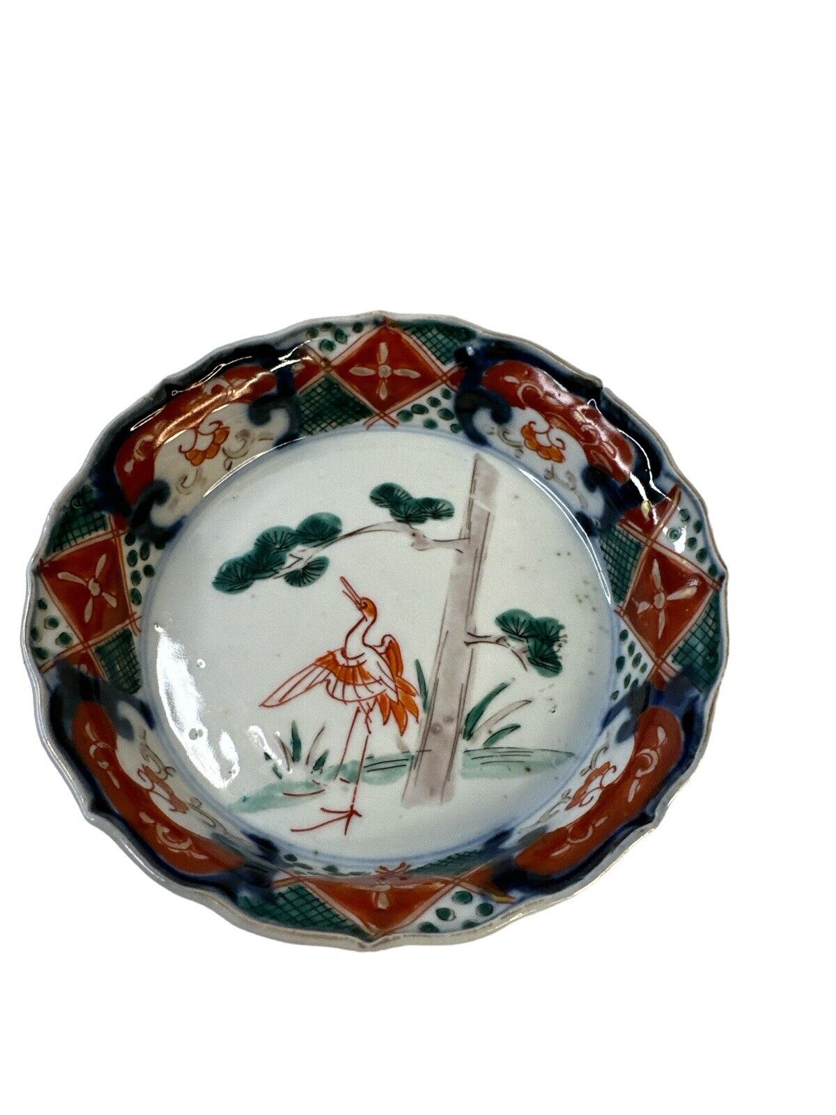 Lot Of 3 Old Antique 19th C. Scalloped Rim Japanese Imari Porcelain Bowl’s 5.75”