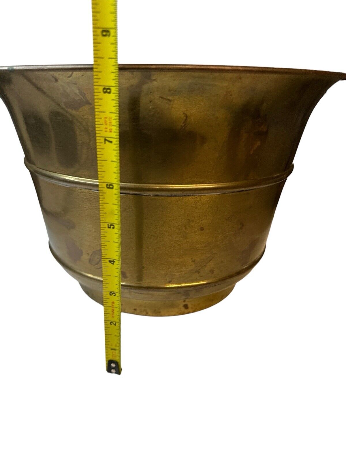 Vintage Solid Brass Cache Planter Pot Bowl Decor By Gatco Hong Kong 13” Dia