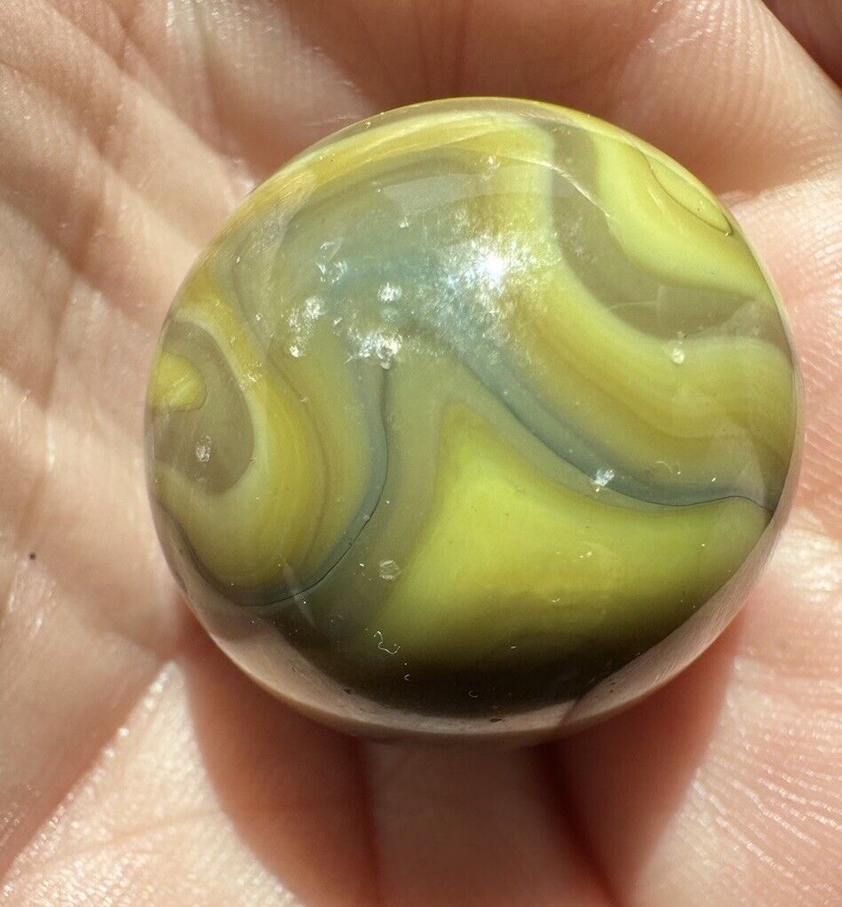 Vtg 1987 .997 Inch Shooter Vitro Jabo Classic West Virginia Marble Very Nice