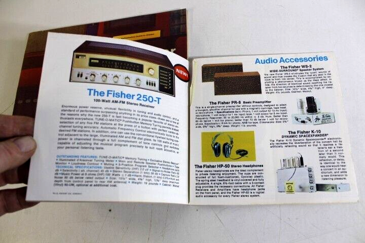 Vtg Lot of 2 Vtg 1960s Fisher Stereo Handbook and Handout