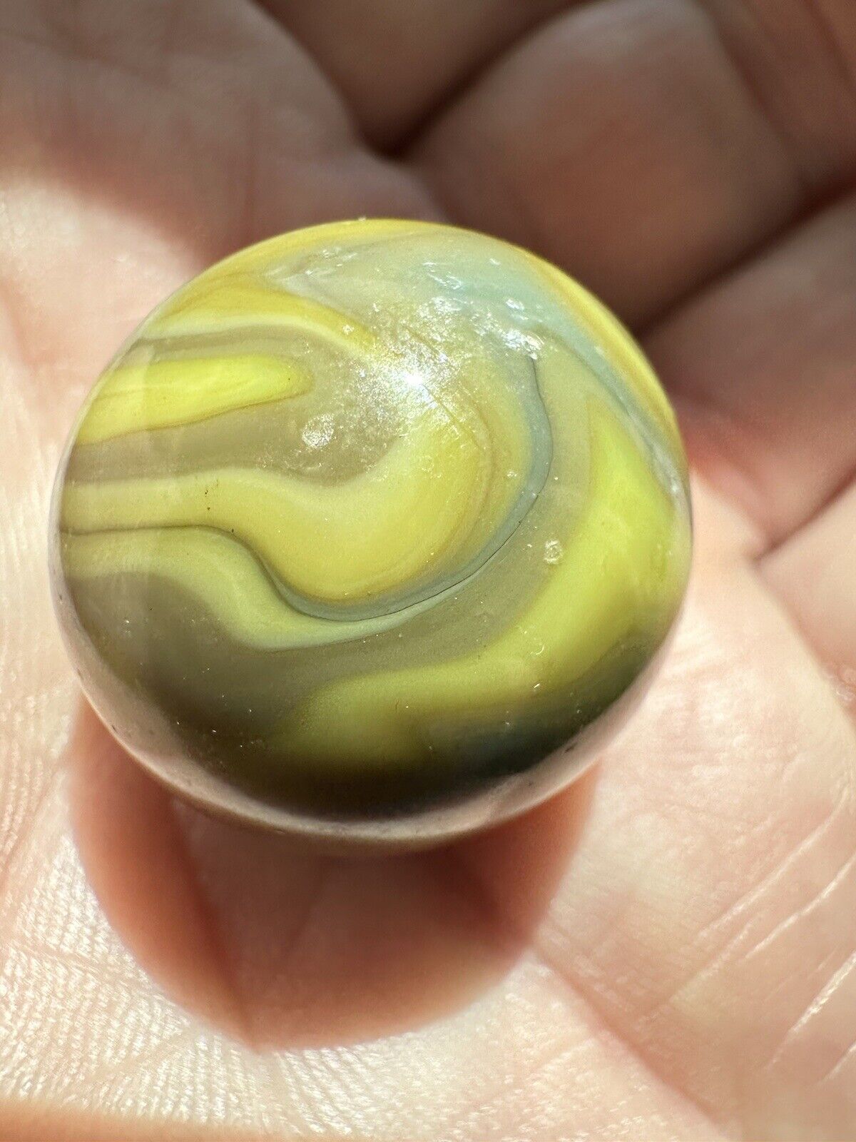 Vtg 1987 .997 Inch Shooter Vitro Jabo Classic West Virginia Marble Very Nice