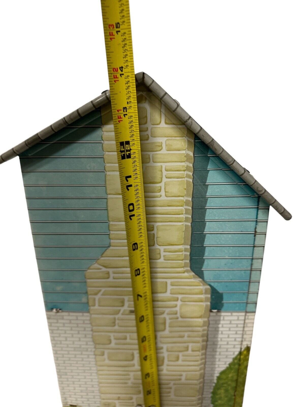 Vtg 1950 Marx Dollhouse Tin Metal Litho Colonial Doll House 18” X 14” X 8”