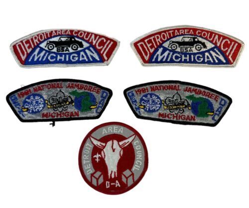Lot Of 4 Vtg 1981 Detroit Area Boy Scout Patches