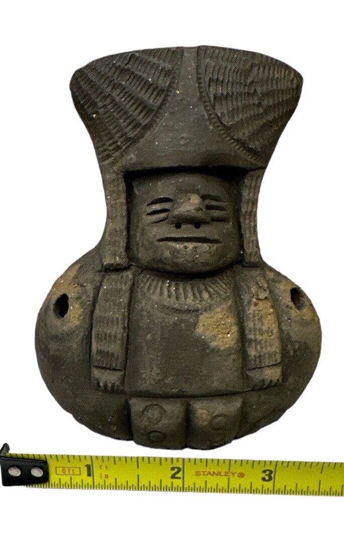 Primitive Style Peruvian handmade Clay Fertility Whistle Very Cool