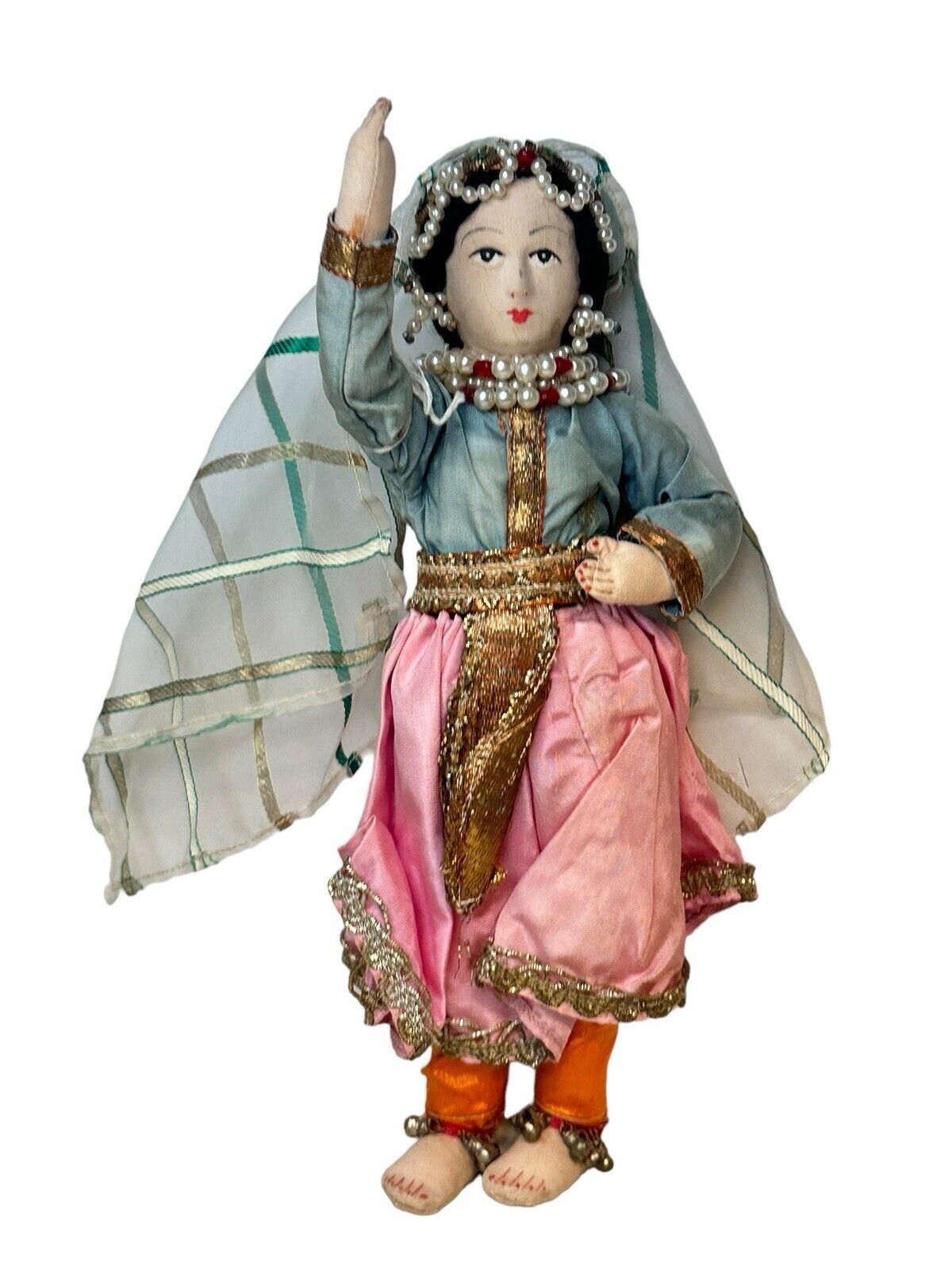Vintage WWII era 1950's Greece handmade Gypsy Dressed collector Doll