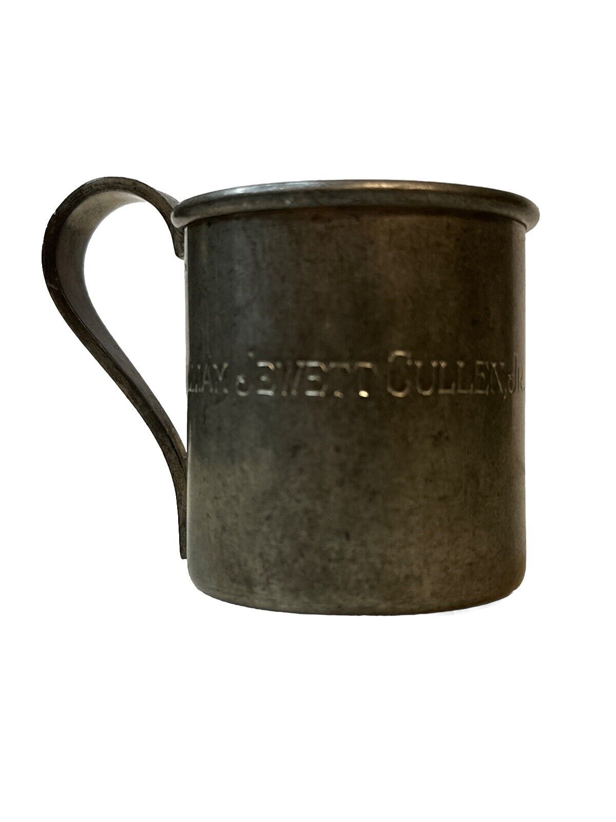 Vtg Stieff Pewter Baby Cup Mug - Shield Marked 1965