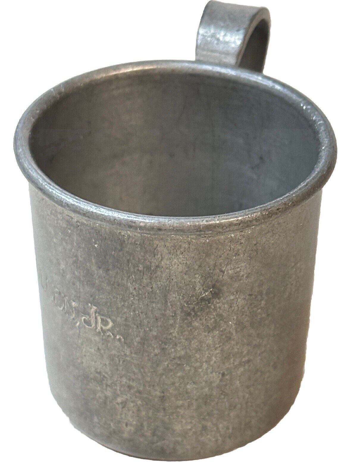 Vtg Stieff Pewter Baby Cup Mug - Shield Marked 1965