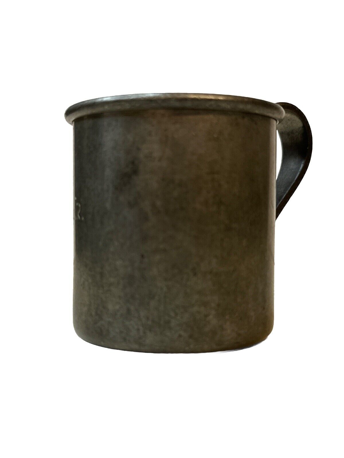 Vtg Stieff Pewter Baby Cup Mug - Shield Marked 1965