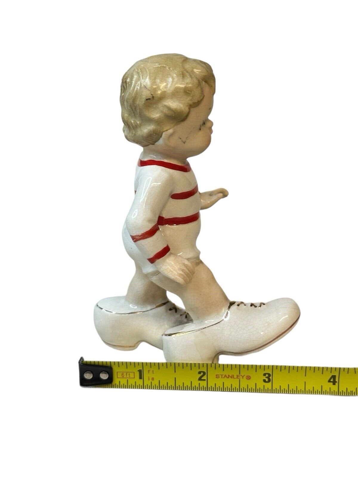 Vtg Boy with Large Shoes 1950’s Japan Lefton Or Nippon vintage figurine 5”