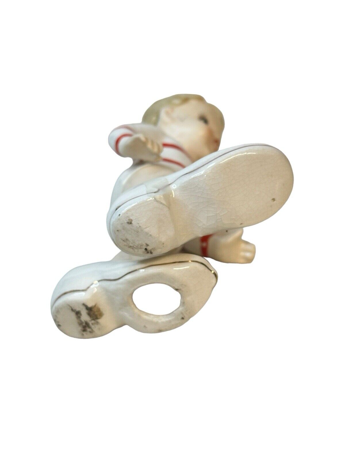 Vtg Boy with Large Shoes 1950’s Japan Lefton Or Nippon vintage figurine 5”