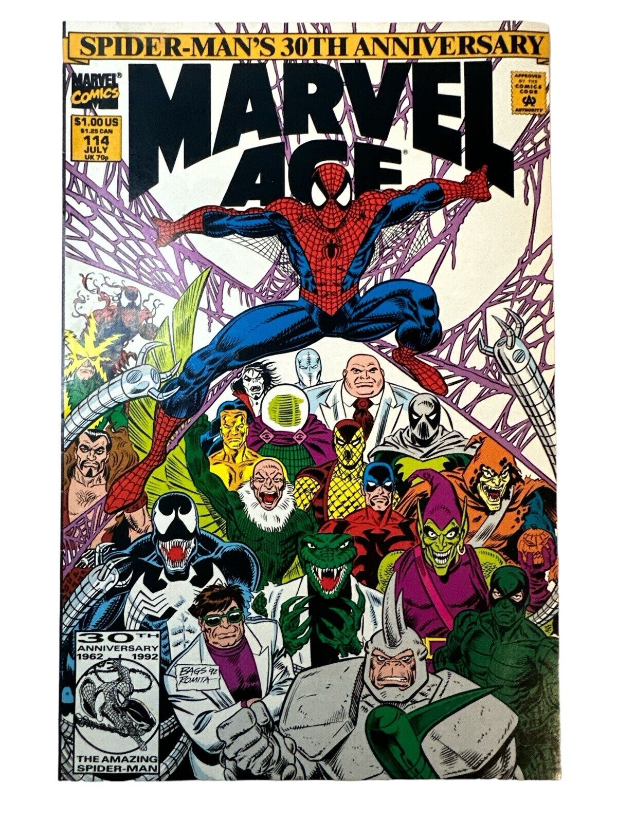 Marvel Age Vol 1 #114 July 1992 Softcover Published By Marvel Comic Book