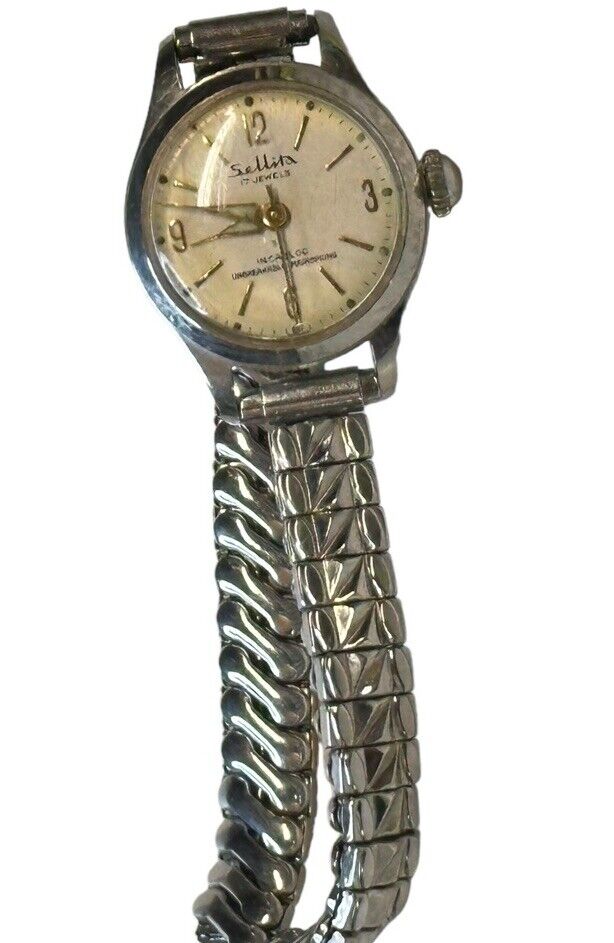 Vtg 17 Jewel Women’s Watch by Sellita Unbreakable Mainspring