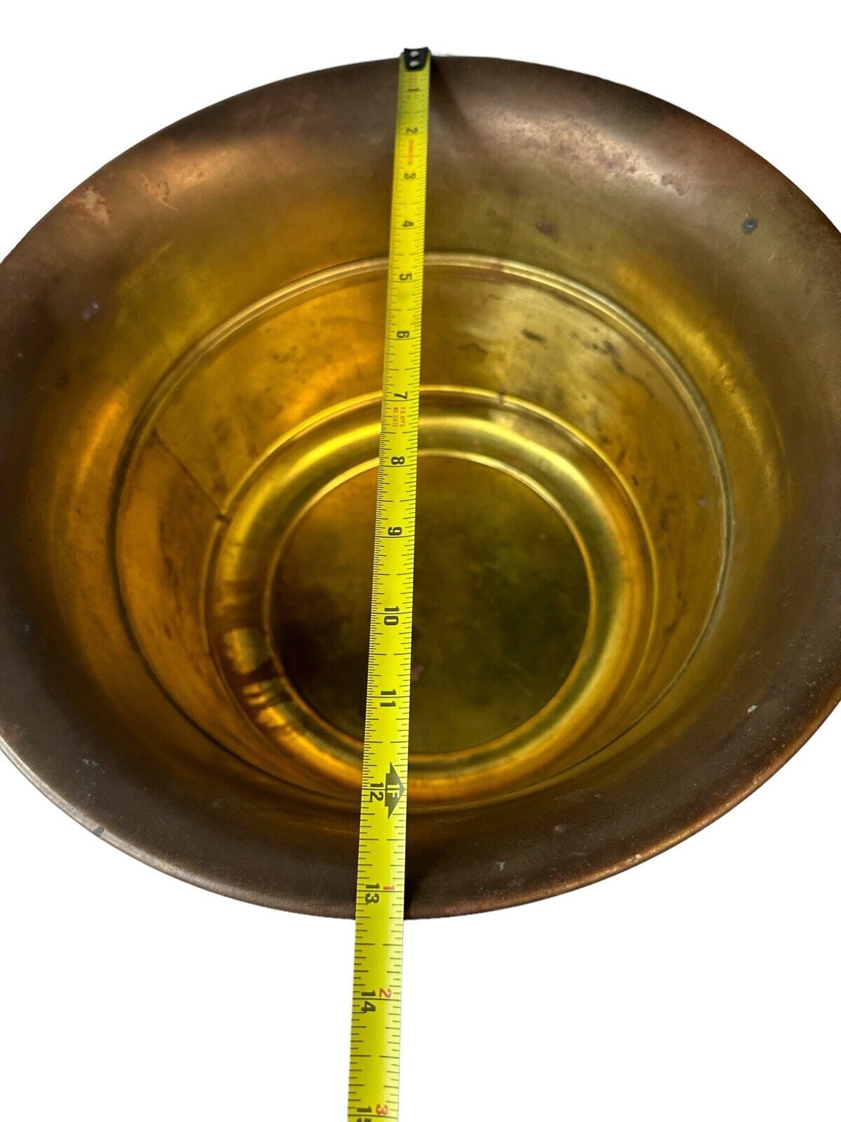 Vintage Solid Brass Cache Planter Pot Bowl Decor By Gatco Hong Kong 13” Dia
