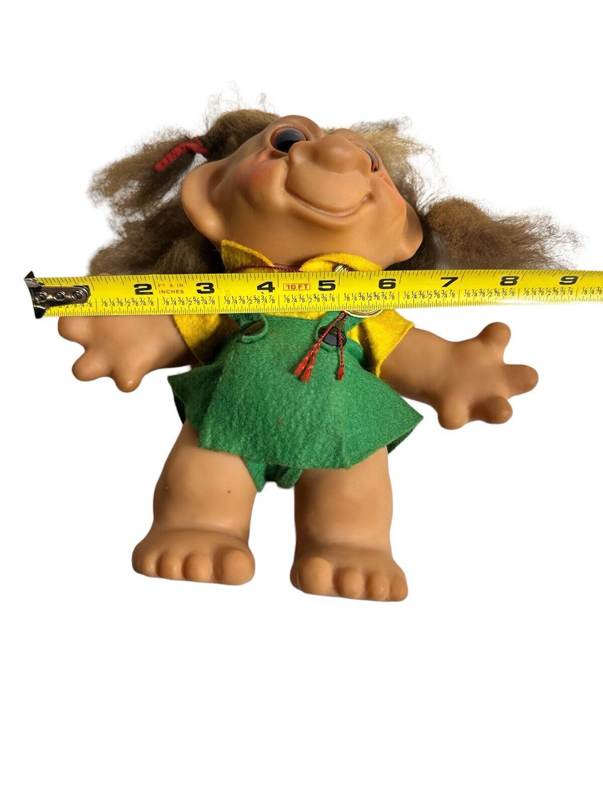 Vtg 1959-1961 Thomas Lykketrold made in Denmark Sawdust All Original 8” Troll