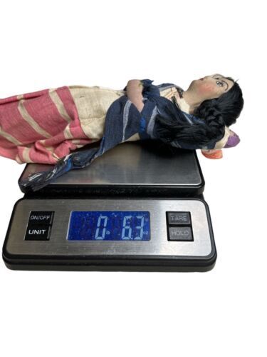 Vtg Collectible Doll Theresa of Mexico Handmade Painted Female & Baby Doll 1