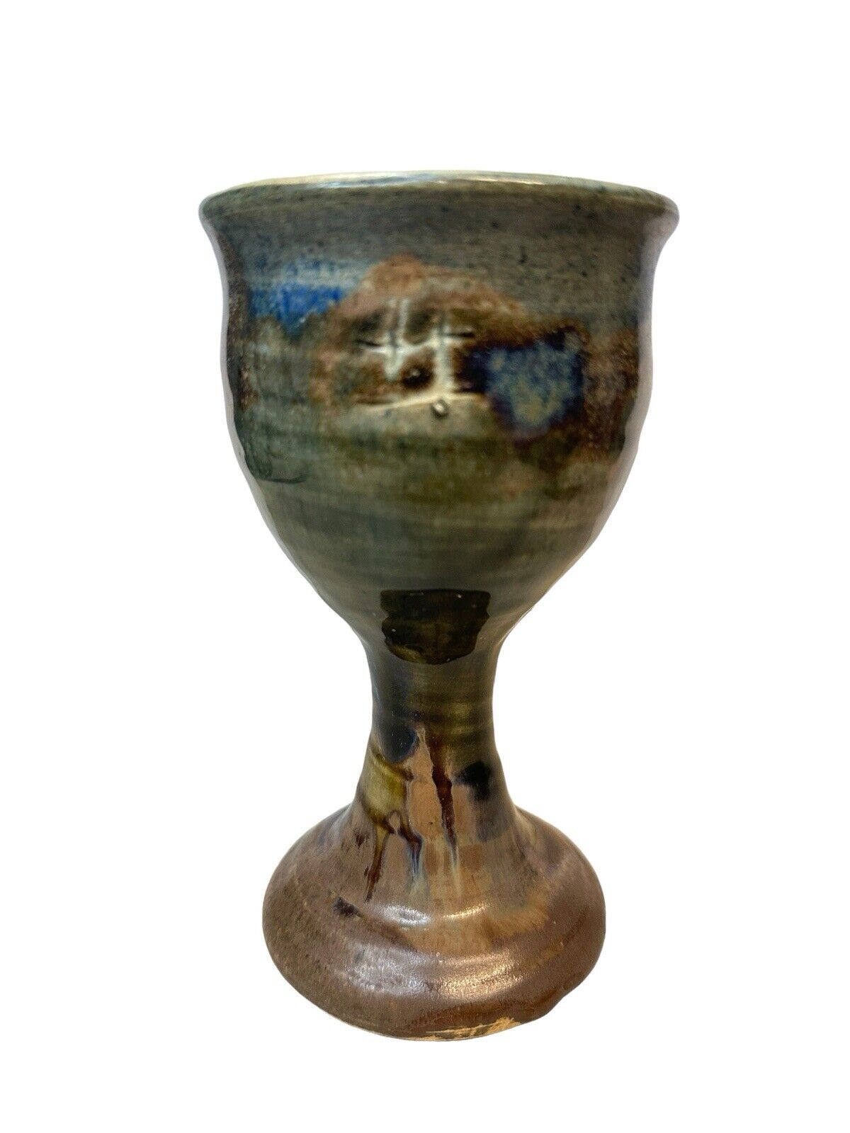 Vintage Studio Pottery Handmade Goblet Beautiful Hand Crafted Cup