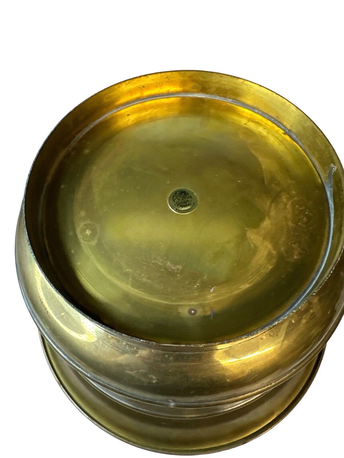 Vintage Solid Brass Cache Planter Pot Bowl Decor By Gatco Hong Kong 13” Dia