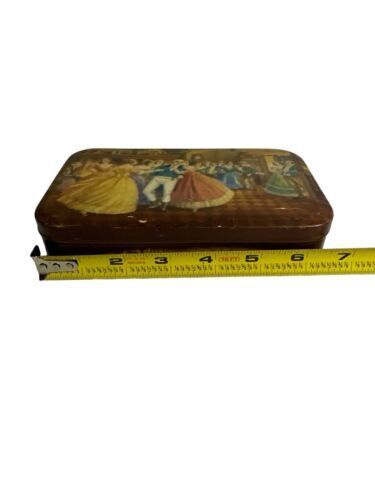 Vintage Advertsing Toffee Tin Box Thorne’s Leeds, England Victorian Ball Scene