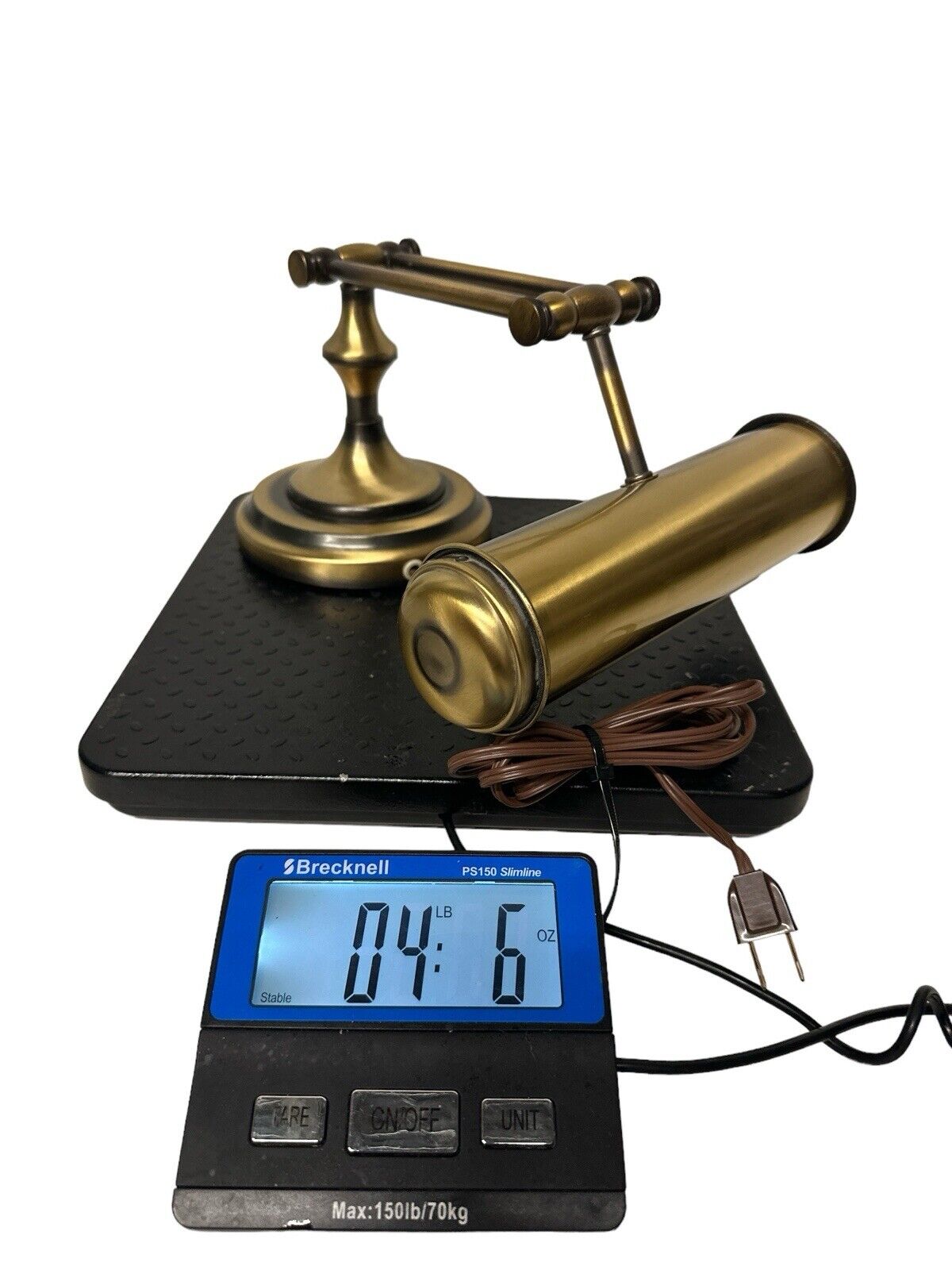 Vintage Solid Brass Bankers Desk Piano Adjustable Lamp Art Deco Style