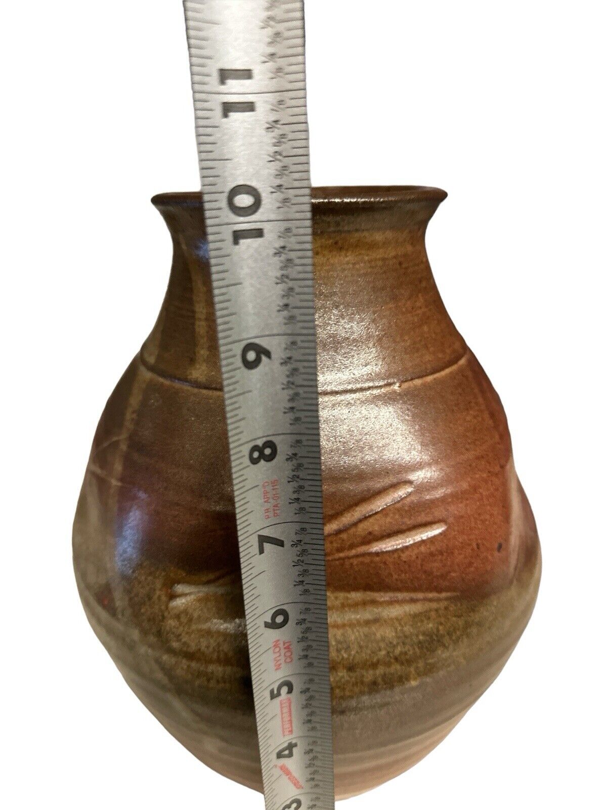 Beautiful Handmade Studio Signed Mark Pottery Stoneware Vase 10”