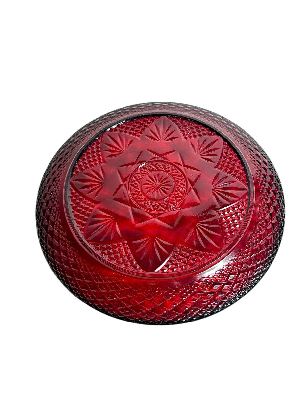 Vintage Luminarc Cristal d'Arques Durand Ruby Red Glass 10" Glass Plate