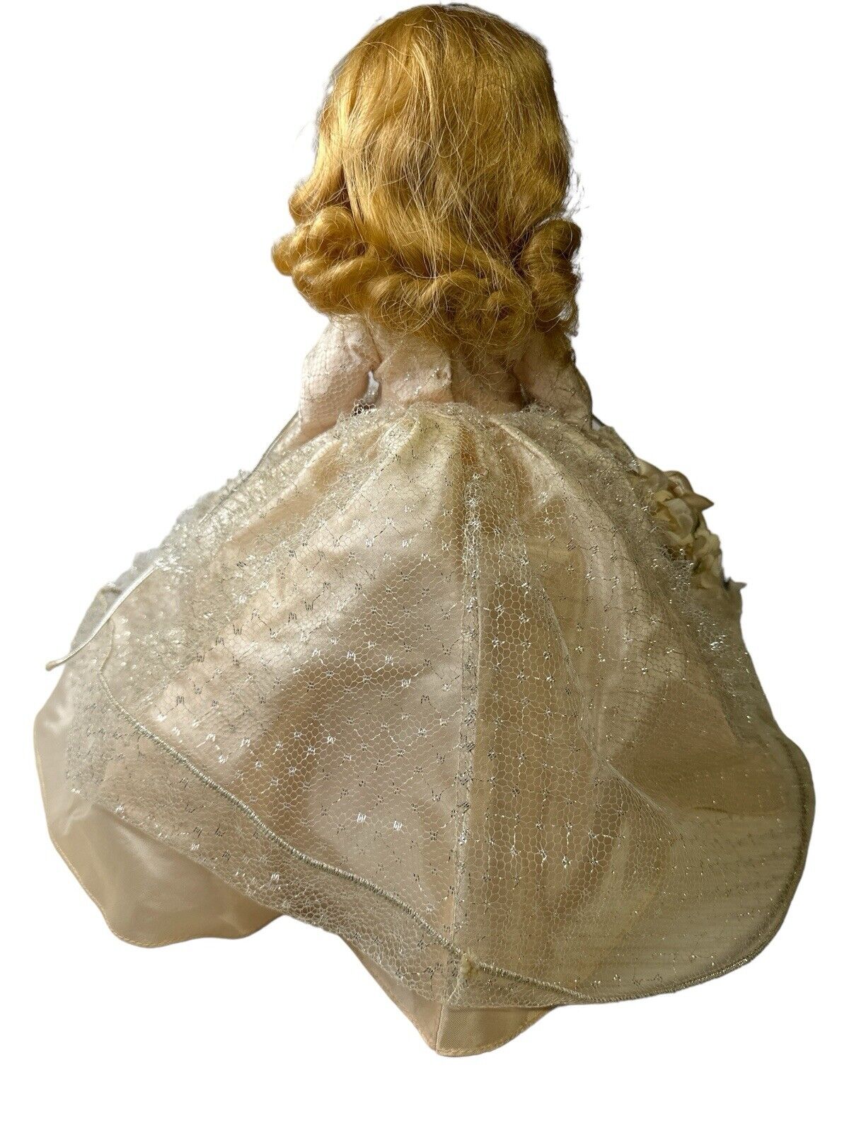 Vintage 1970-Madame ALEXANDER-CINDERELLA-vinyl doll 13" tall-Lace Dress