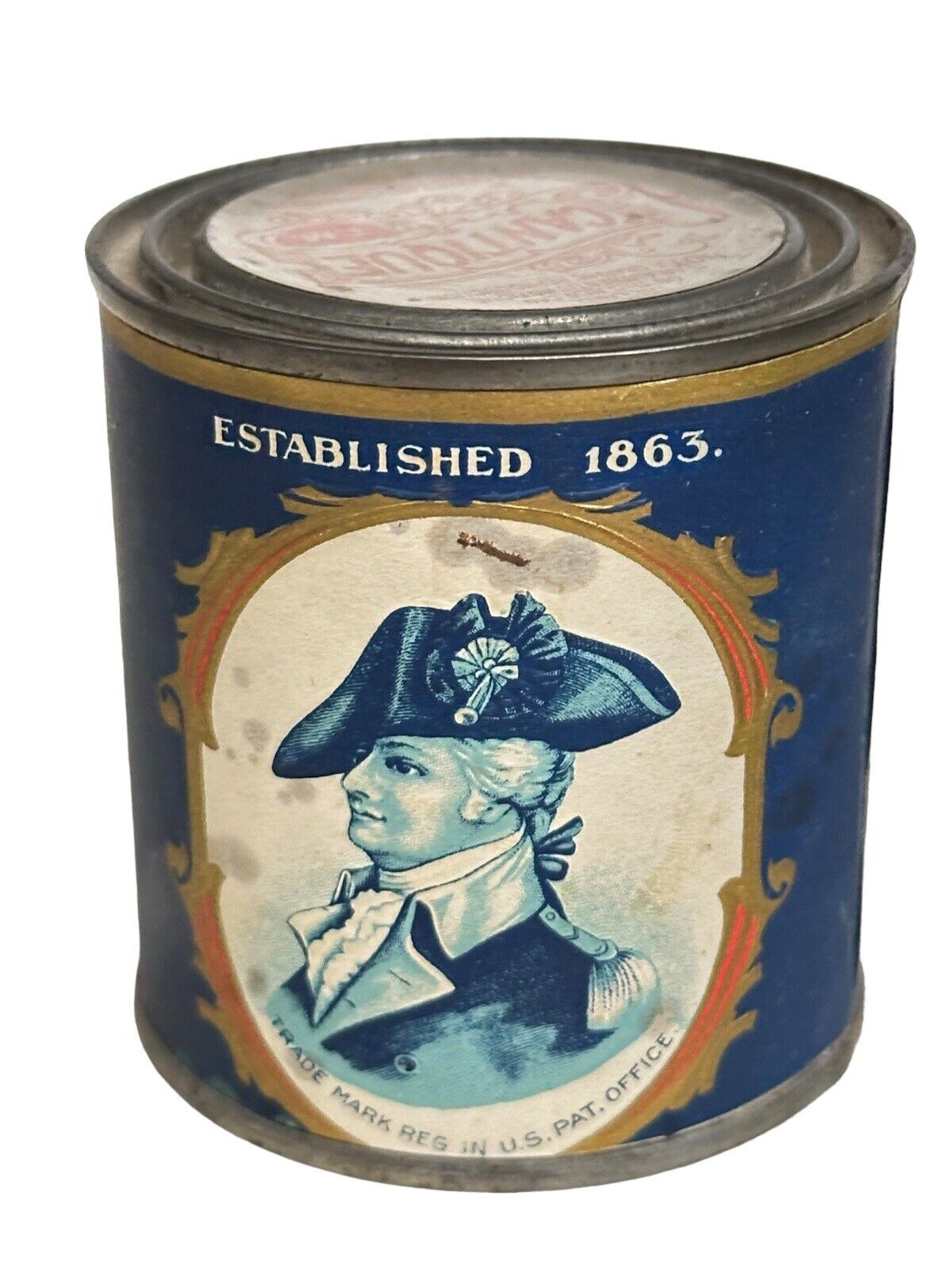 2 1920s Verhampshire brand & Wayne Small Tin Cans Cantique TM Antiques