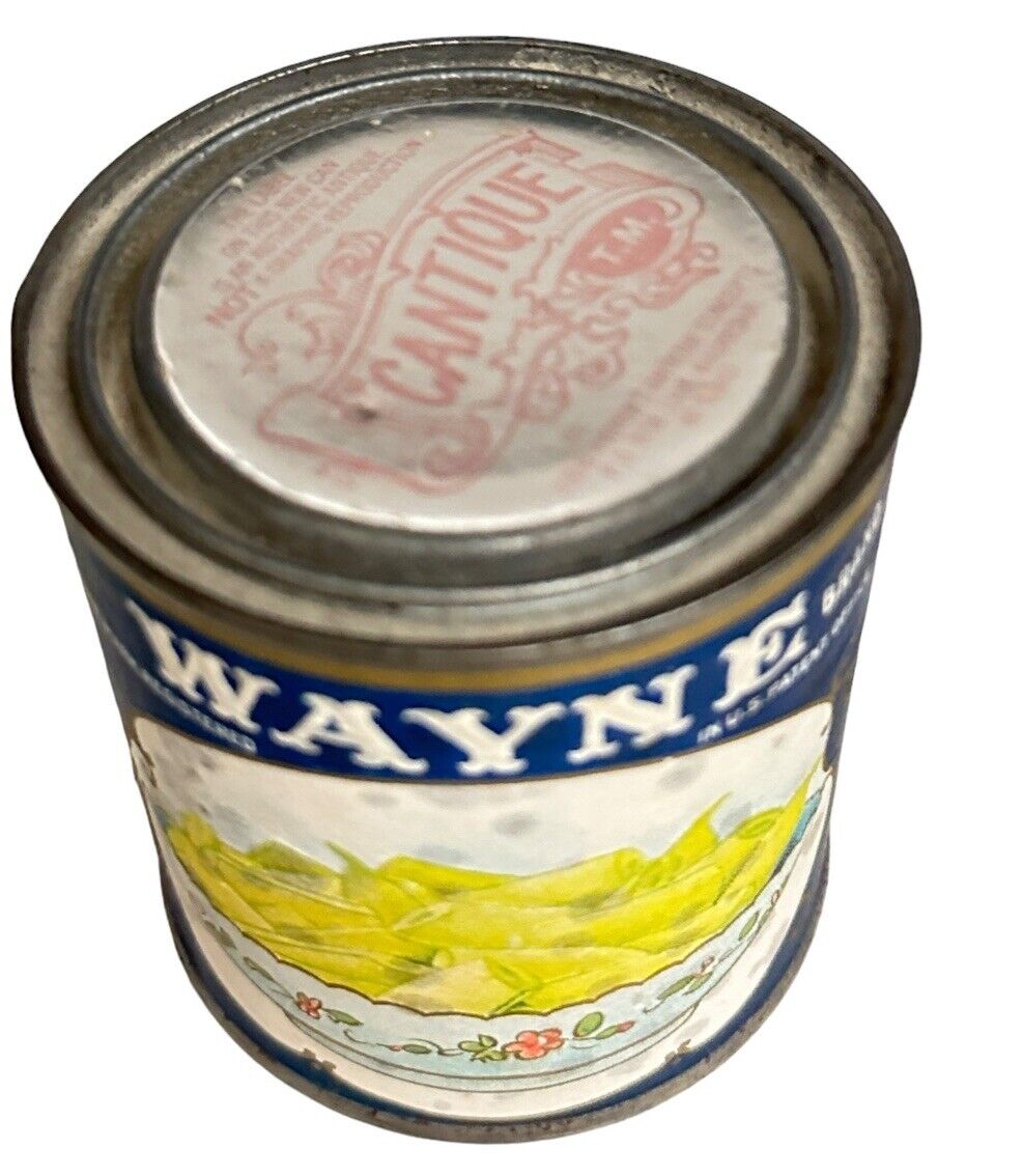 2 1920s Verhampshire brand & Wayne Small Tin Cans Cantique TM Antiques