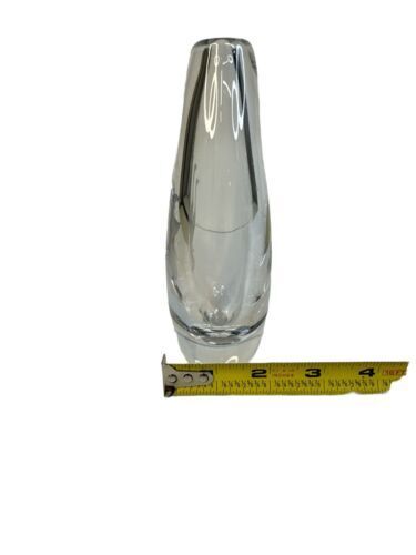 Kosta Boda 3 Geese Glass Vase 6.25” Signed And Numbered Beautiful Clear Glass