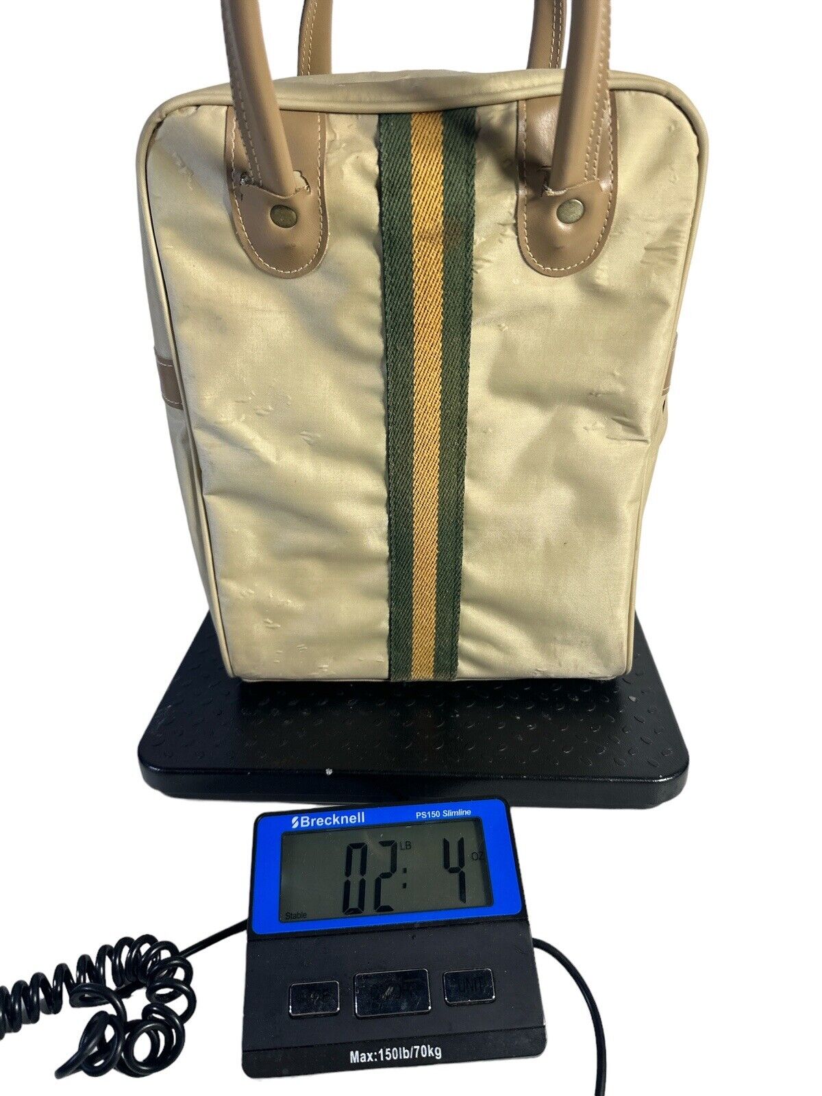 VTG Aladdin Thermos Lunch Box Picnic Bag Anchor Nautical Red Green Tan Argyle