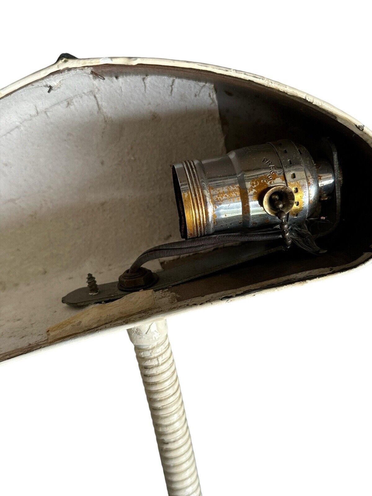MCM 1950’s Very Cool Looking Atomic Desk Lamp New Cord Needed 16”