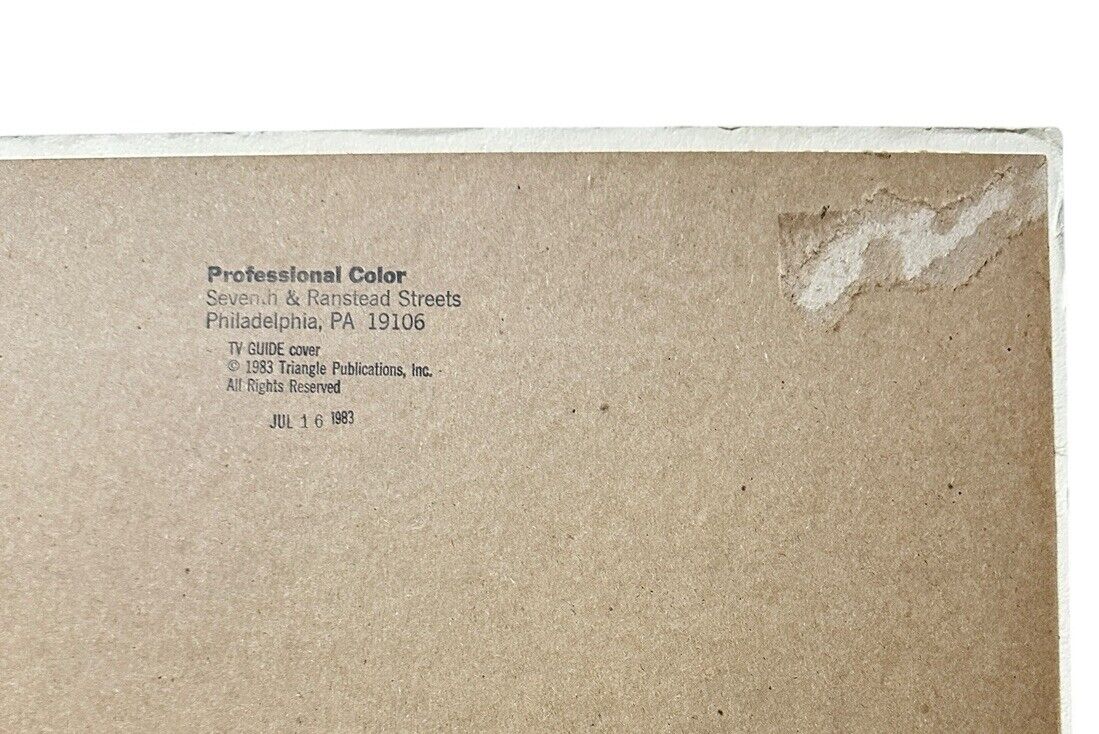 TV GUIDE Cover Portrait 1983 TV Hunks Tom Selleck Pierce Brosnan Mindy Cohn