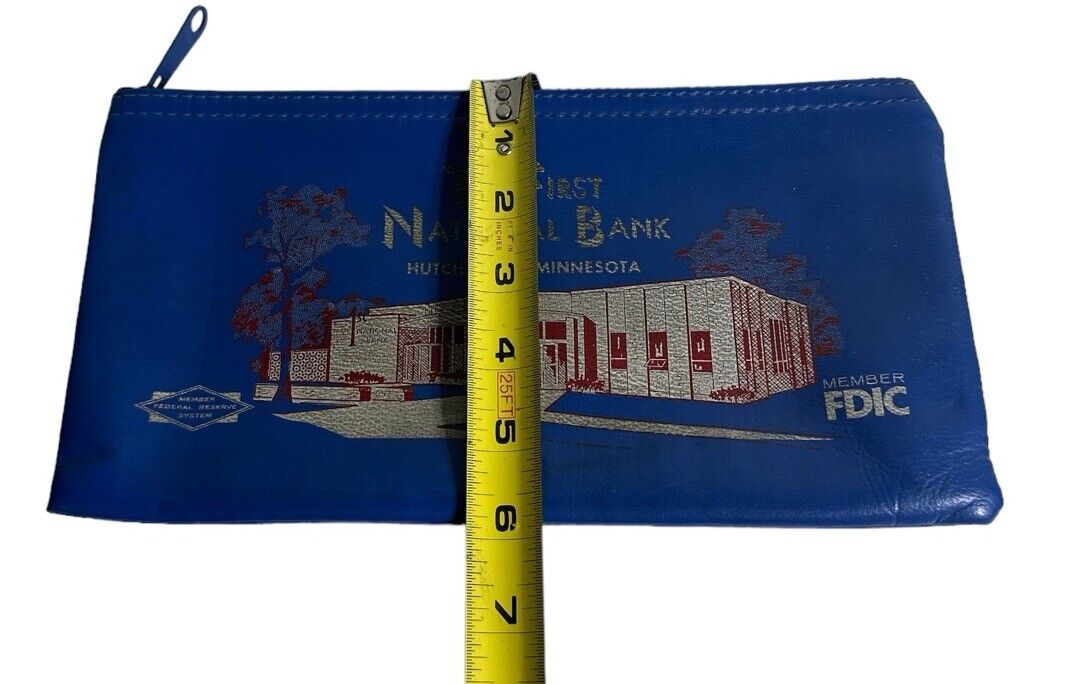 Lot Of 3 State Of Minnesota Vintage 1970’s Vinyl Zipper Coin Cash Receipt Bags
