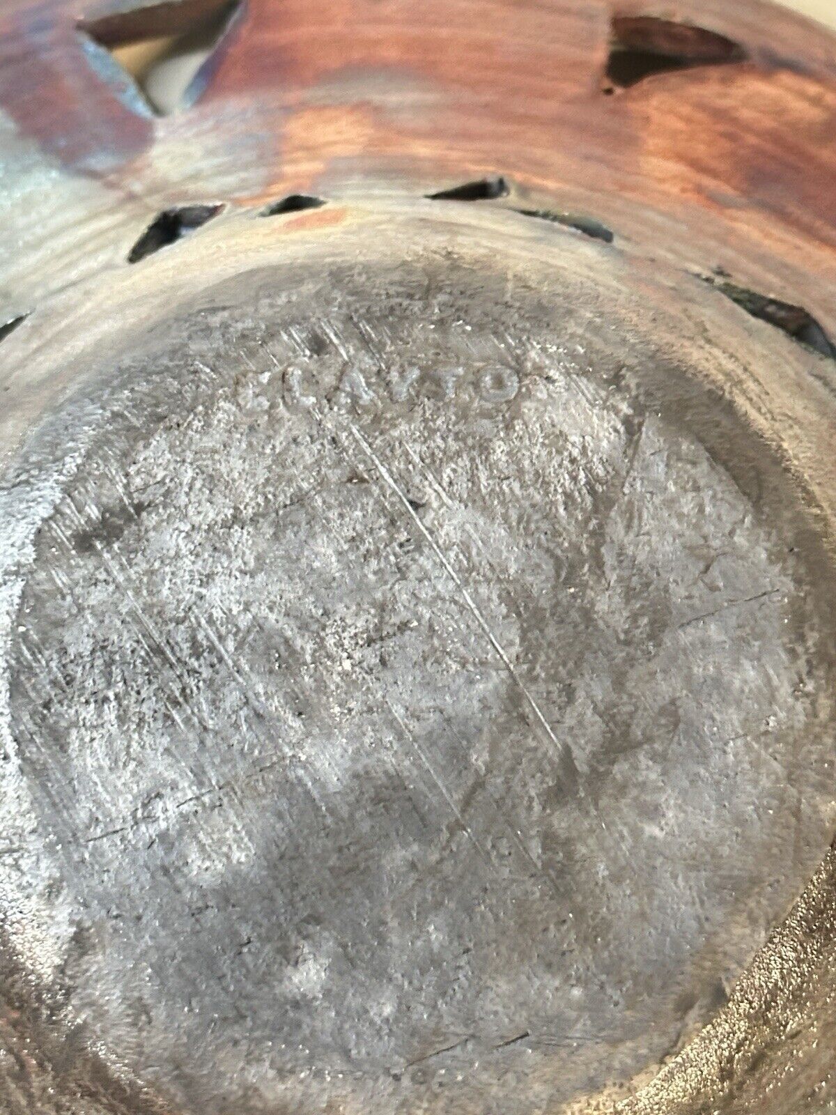 Clayton Pottery Traditional Japanese Raku Style Candle Holder Plate
