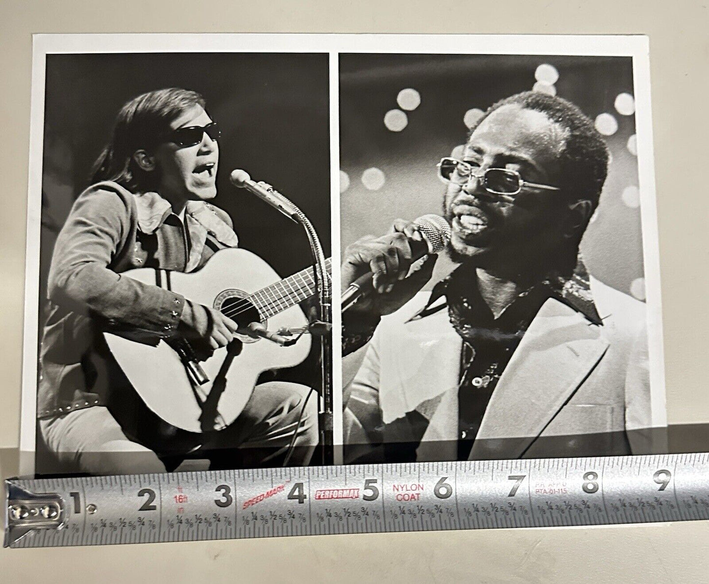 1973 Curtis Mayfield & Jose Feliciano Press Release Photo The Midnight Show NBC
