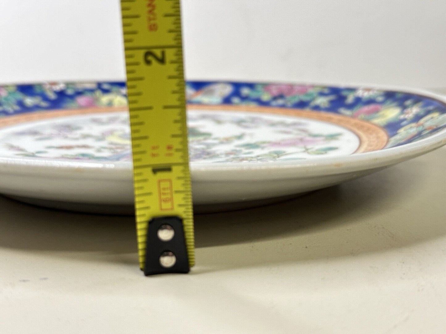 Antique Kutani Hand Painted & Signed Rare Pattern Nippon 8.5” Bird Flowers Plate