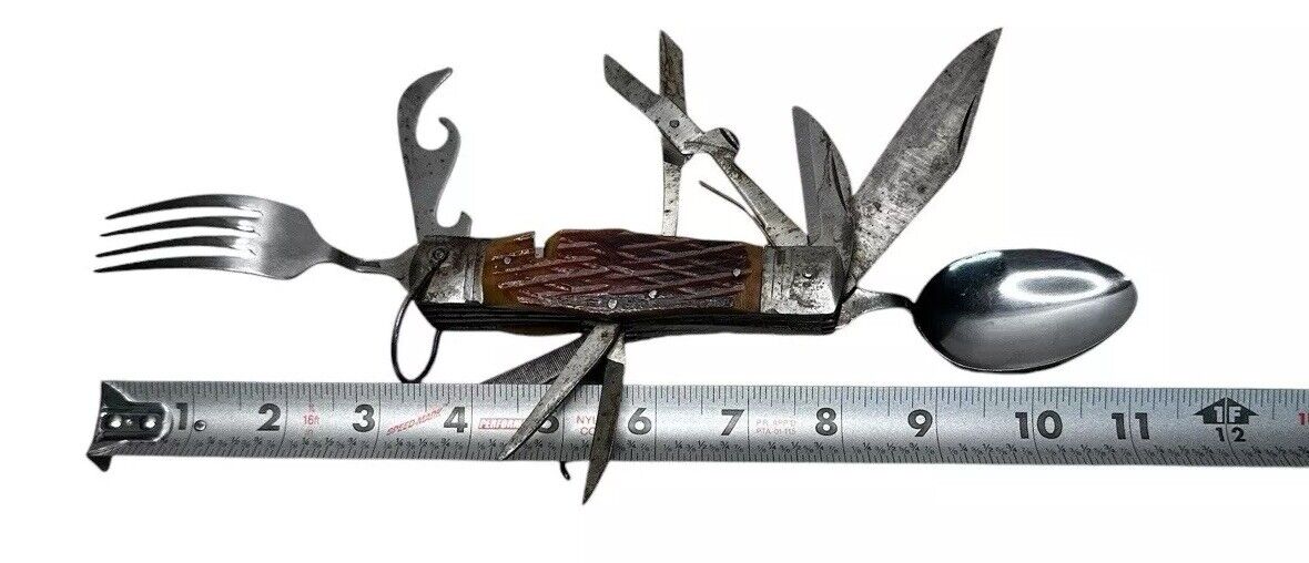 Huntsman’s Mambro Folding Pocket Camping Hobo Survival Multi Tool Knife 5”- 11”