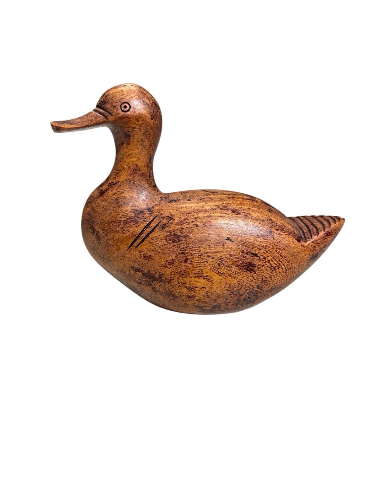 Vintage Hand Carved Wood Duck made in Africa Dakar Senegal