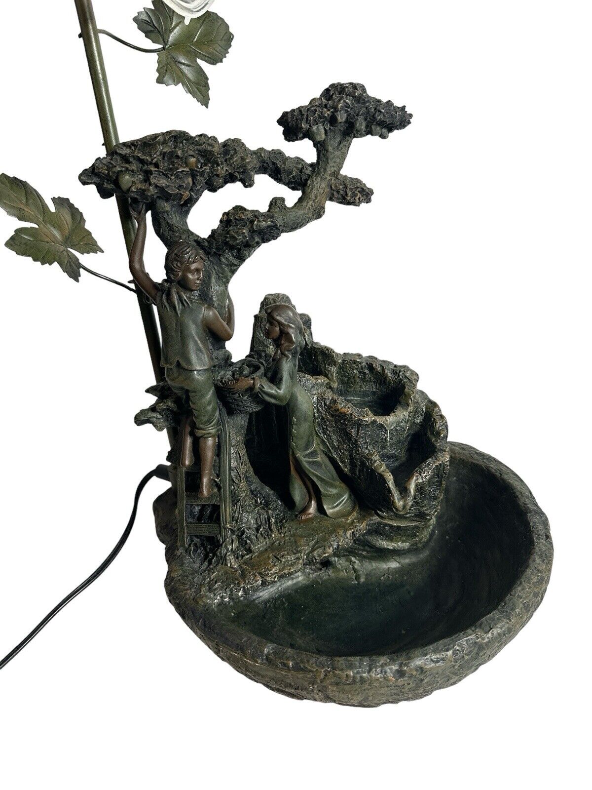 Vintage 1997 Fountain Lamp Children Climbing A Tree Beautiful Lamp By Crosa