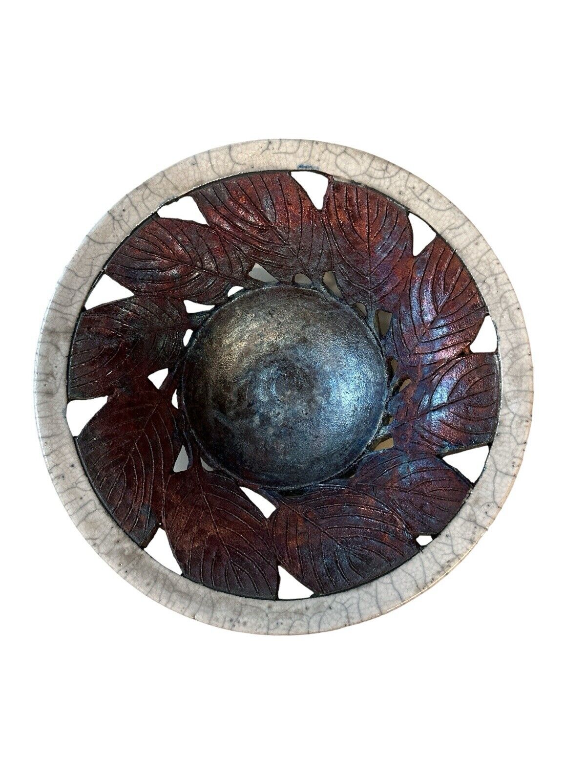 Clayton Pottery Traditional Japanese Raku Style Candle Holder Plate