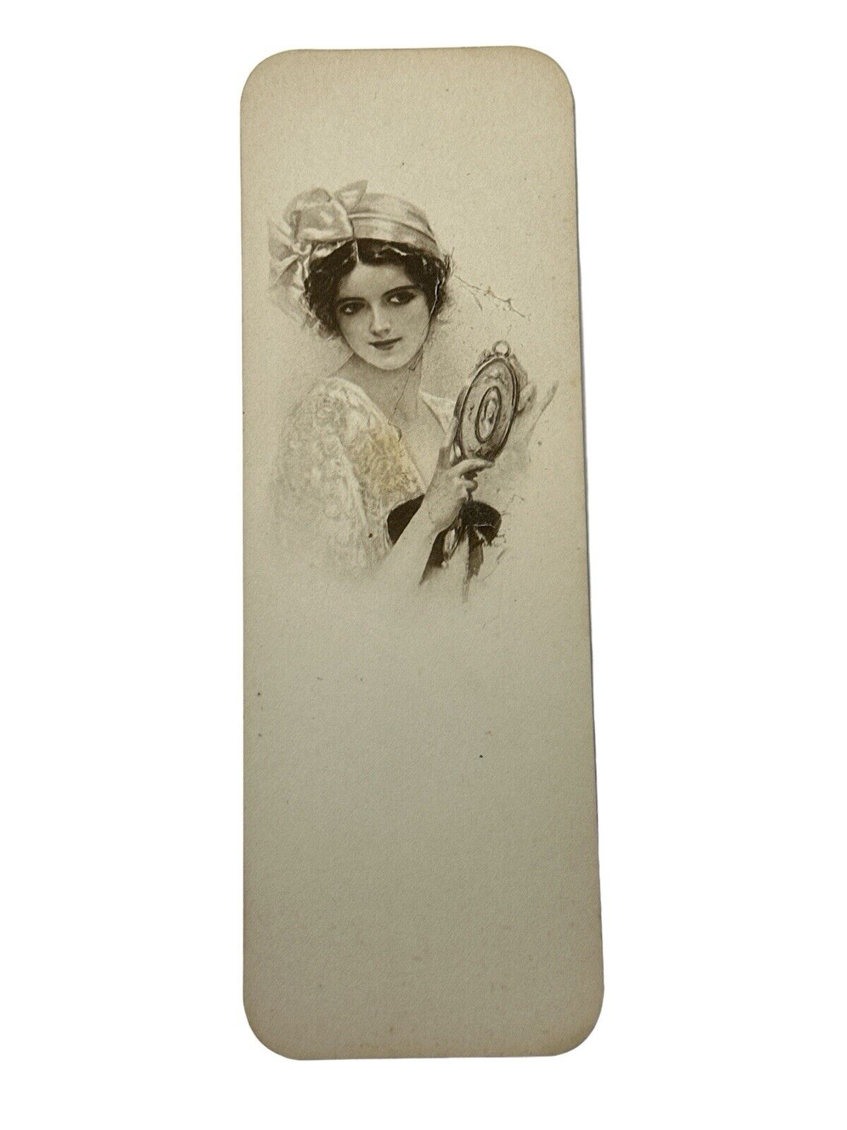 Vintage Antique 1920’s Fashion Girl Original Book Mark Trading Card Unused