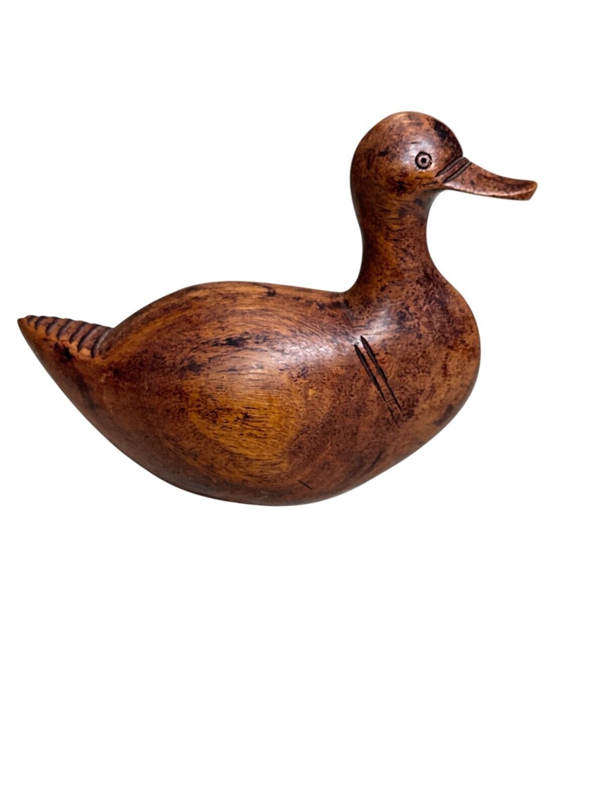 Vintage Hand Carved Wood Duck made in Africa Dakar Senegal